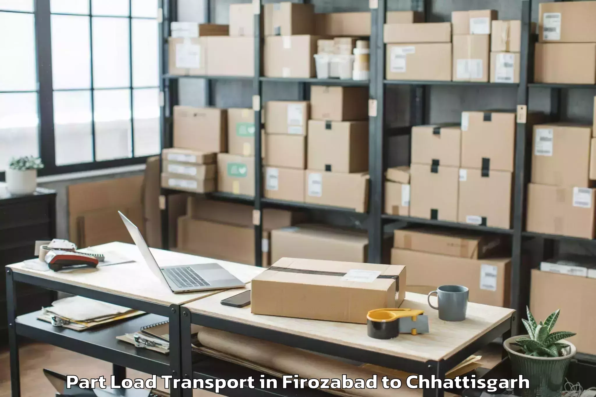 Leading Firozabad to Rajim Part Load Transport Provider